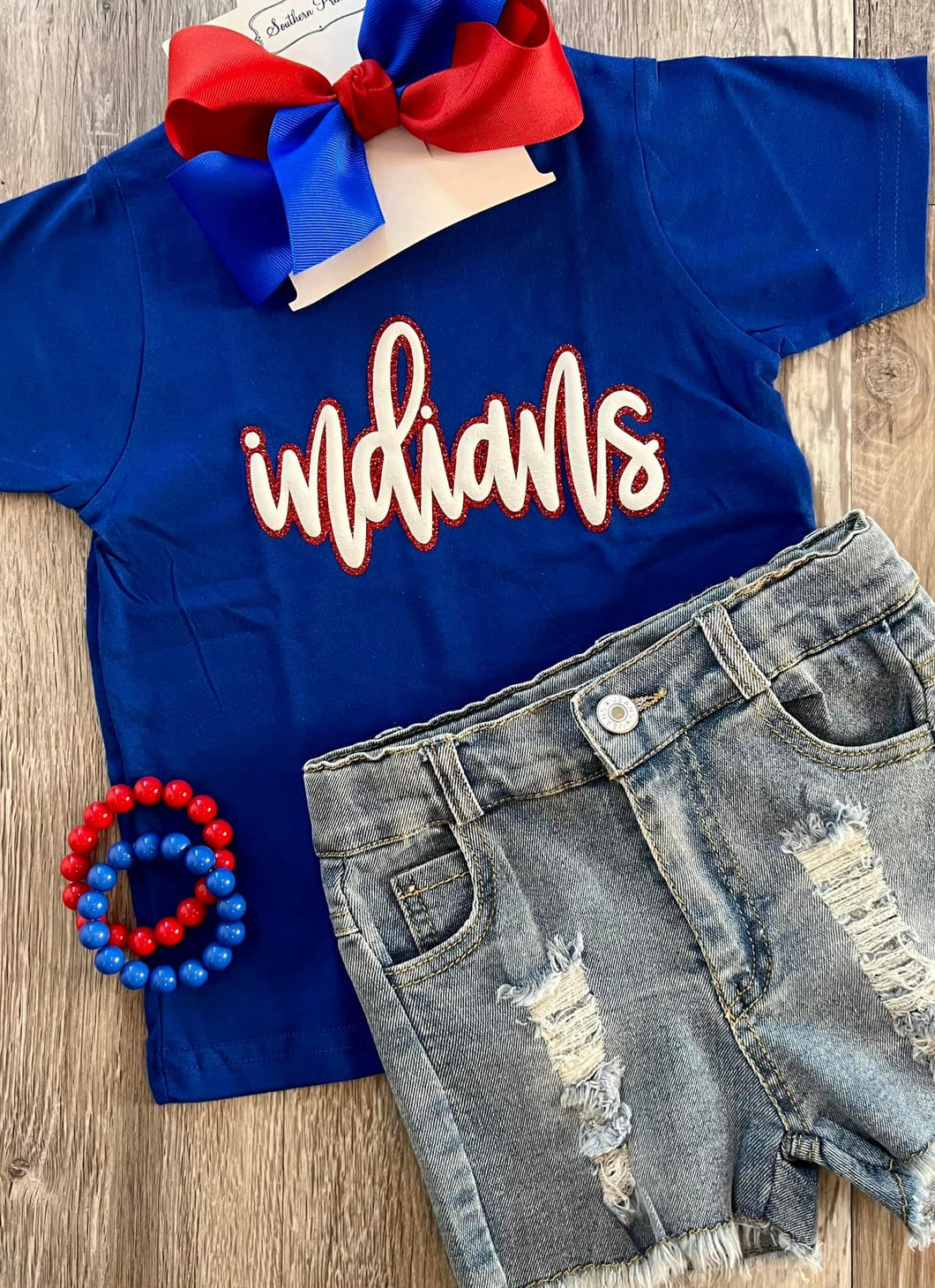 Indians Sparkle Puff Tee